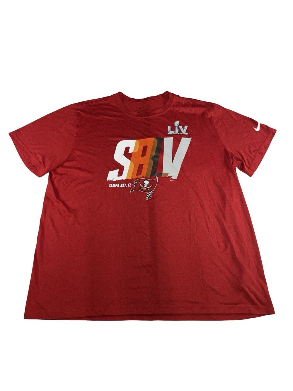 Nike Tampa Bay Buccaneers Super Bowl LV Men’s XXL Red Dri-FIT T-Shirt